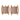 Wood Cylnder Tripod Table Lamps 11" (Set of 2) - Brown