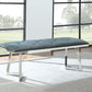 Beaufort - Velvet Upholstered Dining Bench - Steel Gray