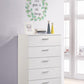 Felicity - 5-Drawer Bedroom Chest - White High Gloss