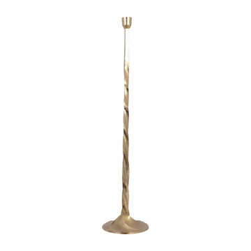 Metal 36" Twisted Floor Taper Candleholder - Gold