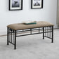 Livingston - Upholstered Bench - Brown And Dark Bronze