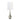 Metal Teardrop Table Lamp 40" - Silver