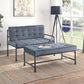 Brantley - Bench - Gray Velvet & Sandy Gray Finish