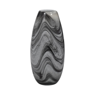 12" Katrina Swirl Small Vase - Gray