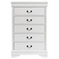 Louis Philippe - 5-Drawer Bedroom Chest - White