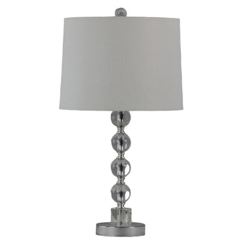 22" Crystal Table Lamp (Set of 2) - Silver