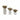 6" / 7" / 10" Darby Champagne Flower Statuary With Marble (Set of 3) - Bronze