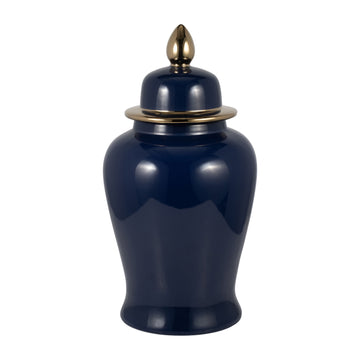 24" Temple Jar - Navy / Gold