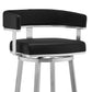 Lorin - Stainless Steel Swivel Bar Stool