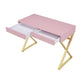 Coleen - Vanity Desk - Pink & Gold Finish - 31"