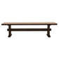 Bexley - Wood Dining Bench - Natural Honey And Smokey Black