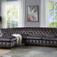 Atesis - Sectional Sofa - Dark Gray Velvet