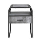 Raziela - End Table - Concrete Gray & Black Finish - 22"