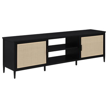 Amherst - 2-Door 70" Metal TV Stand Media Console - Black