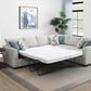 Ashford - Chenille Upholstered Sleeper Sectional Sofa - Greige