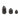4" / 7" / 9" Ervedosa Portugal Bottles (Set of 3) - Black