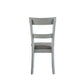 House - Marchese Side Chair (Set of 2) - Two Tone Gray Fabric & Pearl Gray Finish