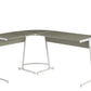 Dazenus - Desk - Gray & White Finish