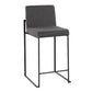 Fuji - High Back Counter Stool - Black Legs