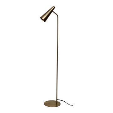 Trumpet - Floor Lamp - Antique Brass