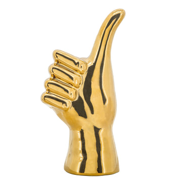 8" Thumbs Up Table Deco - Gold