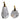 Pima Crystal Pear And Apple (Set of 2) - Silver