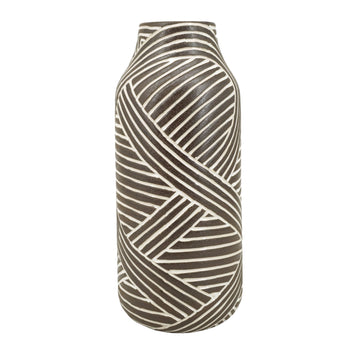 Niles Small Ceramic Vase - Brown