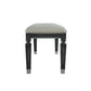 House - Beatrice Bench - Two Tone Beige Fabric, Charcoal Finish