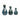 9" / 11" / 13" Corvallis Ceramic Bottles (Set of 3) - Blue