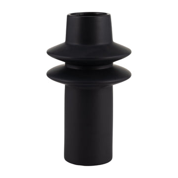 Ceramic 11" Modern Vase - Black