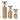 Leiden Travertine Candle (Set of 3) - Champagne