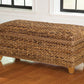 Laughton - Hand - Woven Banana Leaf Storage Trunk - Amber