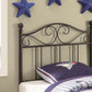 Ellis - Metal Twin Open Frame Headboard - Dark Bronze