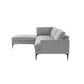 Serena - Velvet Chaise Sectional With Black Legs