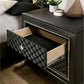 Demetria - Nightstand - Metallic Gray