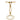 Metal 14" Cocktail Table With Mirror - Gold