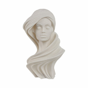 20" Hasselt Quartz Resin Woman Statuary - White