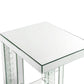 Nysa - Accent Table - Mirrored & Faux Crystals Inlay - 24"