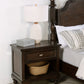 Andover - 1-Drawer Nightstand Bedside Table - Dark Oak