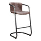 Freeman - Barstool Leather (Set of 2) - Grazed Brown