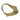 Metal 10" Twisted Hammered Ring - Gold