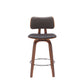 Pico - Swivel Walnut Wood Faux Leather Stool