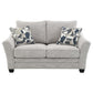 Tomkins - Boucle Upholstered Loveseat - Light Gray