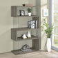 Emelle - 4-Shelf Glass Panel Bookshelf