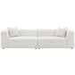 Everly - Boucle Upholstered Extra Long Sofa - White