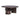 Geometric Shaped Legs Coffee Table - Brown
