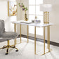 Estie - Writing Desk - White & Gold Finish