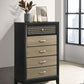 Valencia - 5-Drawer Bedroom Chest - Black