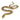 Metal 22" Snake 4-Taper Candle Holder - Gold