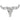 Metal Buffalo Wall Accent 12" - Black / White
